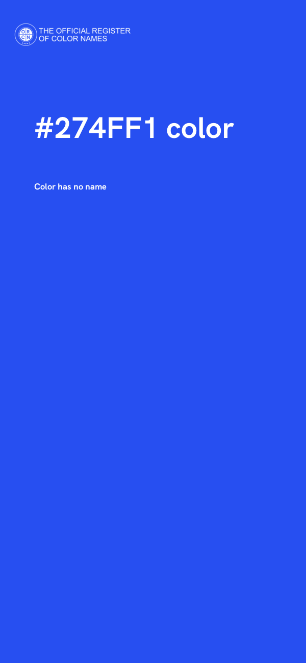 #274FF1 color image