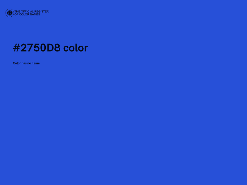 #2750D8 color image