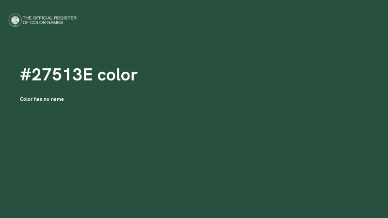 #27513E color image