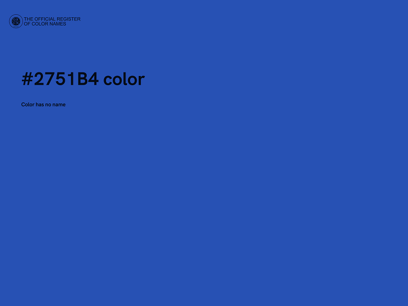 #2751B4 color image