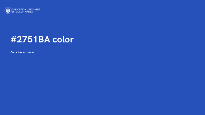 #2751BA color image