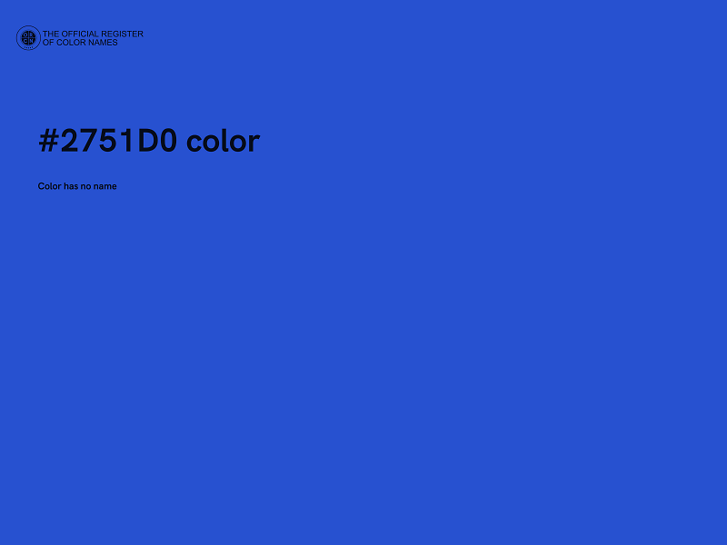 #2751D0 color image