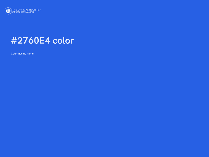 #2760E4 color image