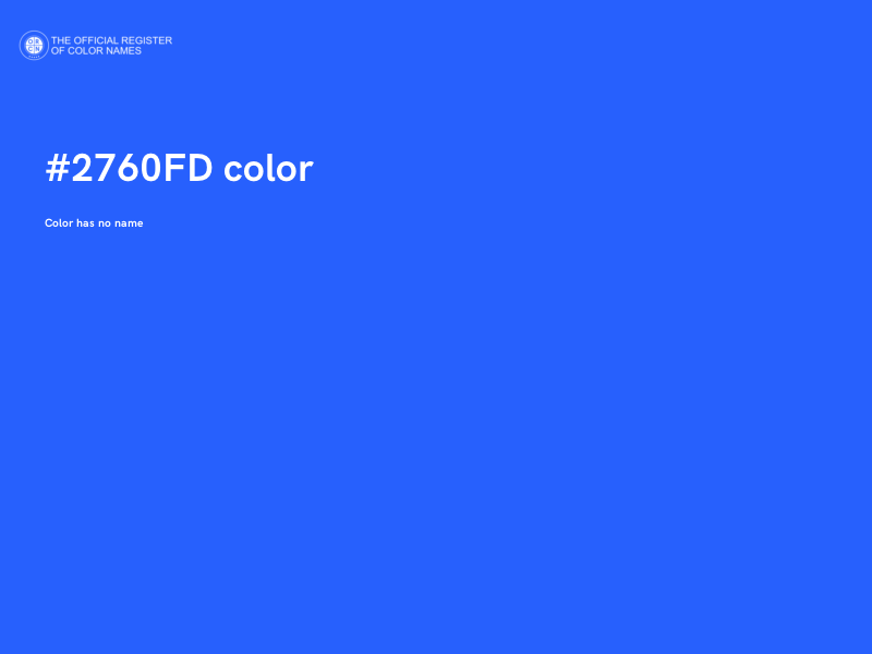 #2760FD color image