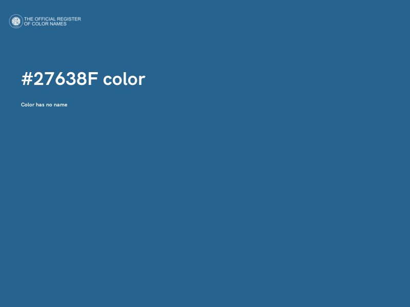 #27638F color image