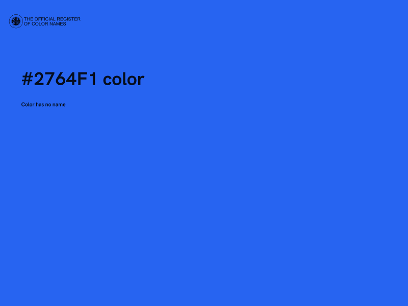#2764F1 color image