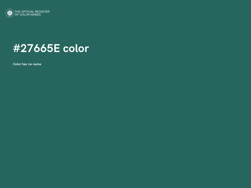 #27665E color image