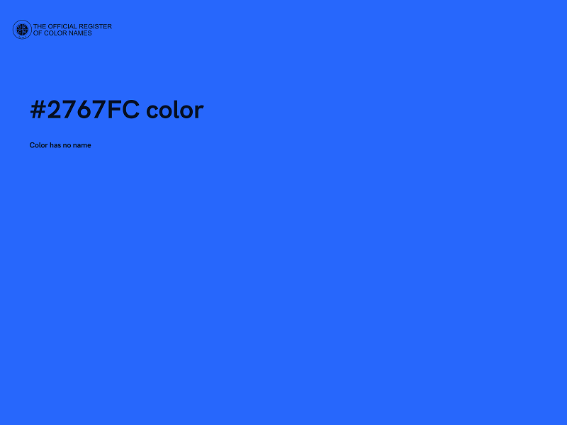 #2767FC color image