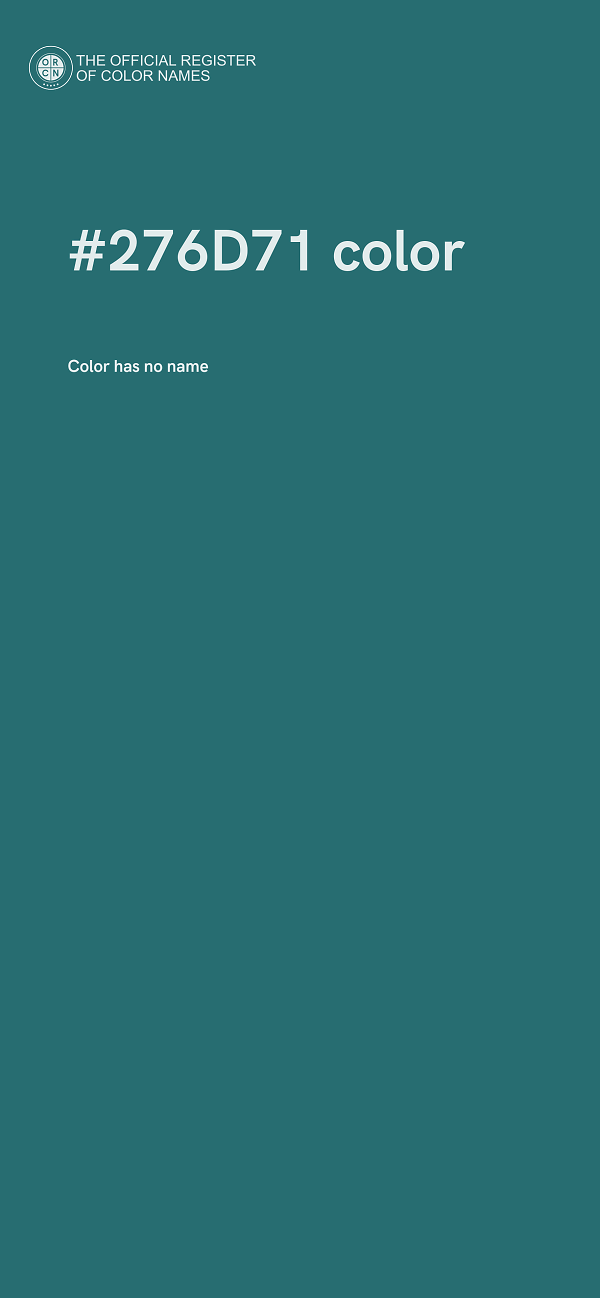#276D71 color image