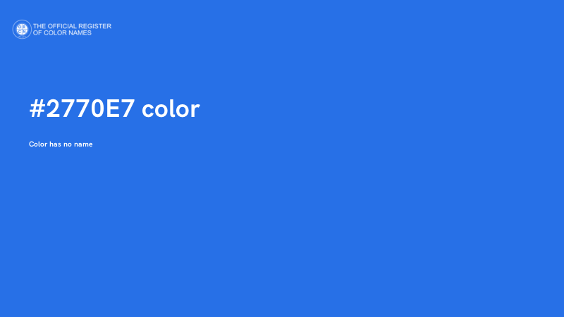 #2770E7 color image