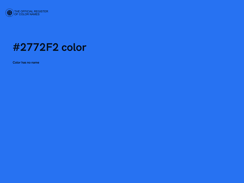 #2772F2 color image