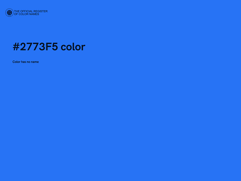 #2773F5 color image