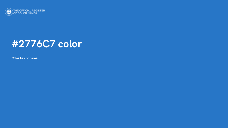 #2776C7 color image