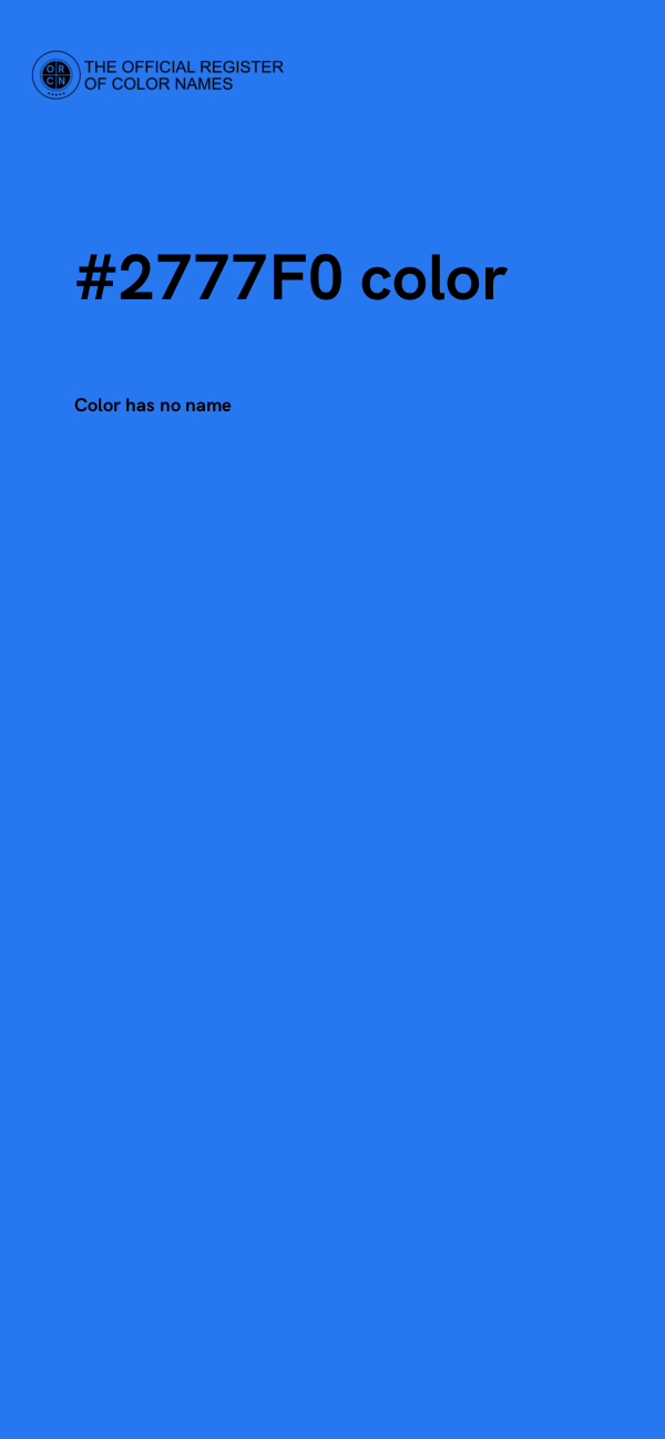 #2777F0 color image