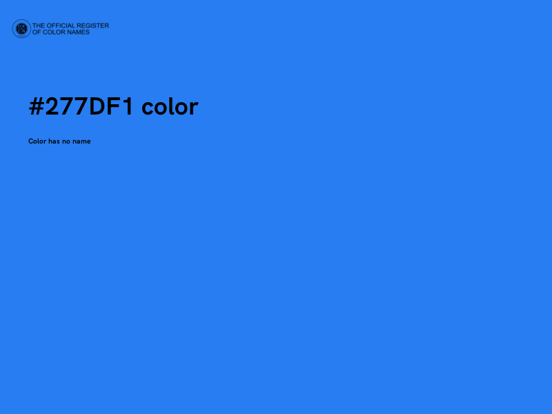 #277DF1 color image