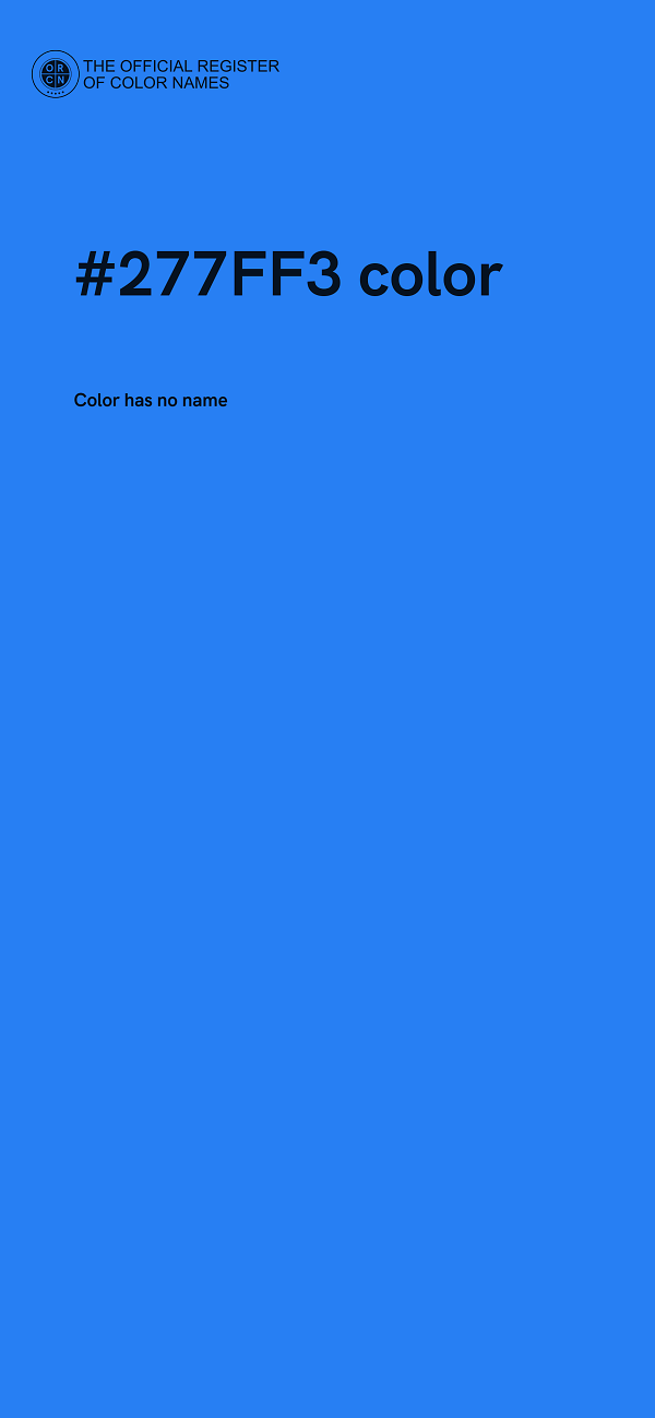 #277FF3 color image