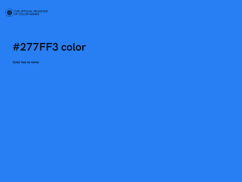#277FF3 color image