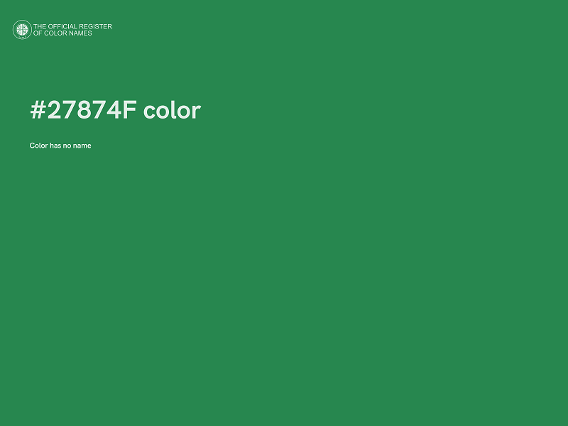 #27874F color image