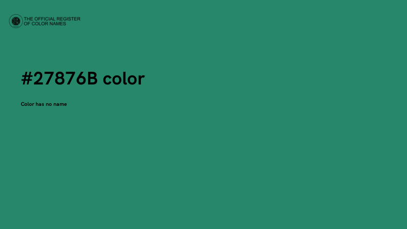 #27876B color image