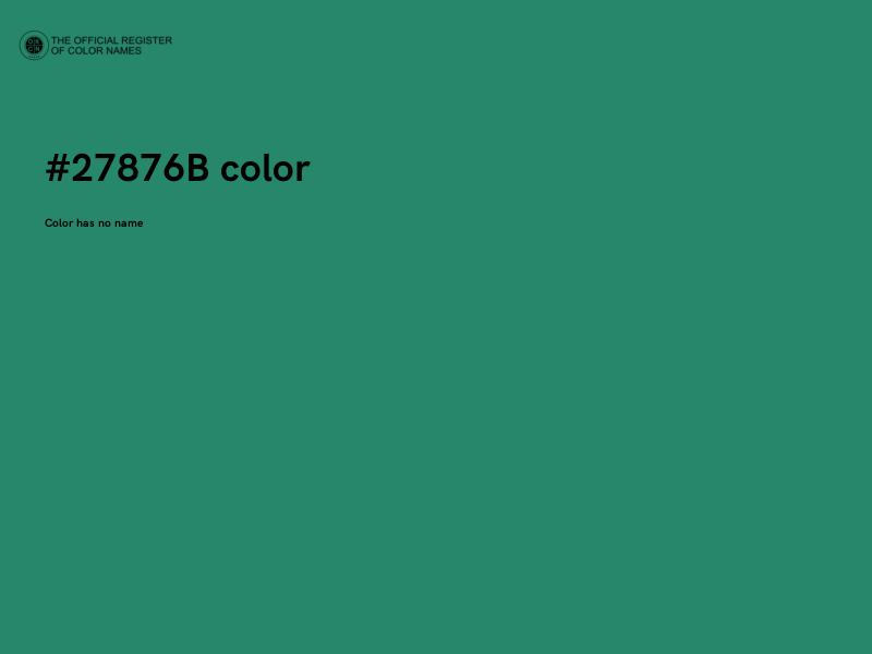 #27876B color image