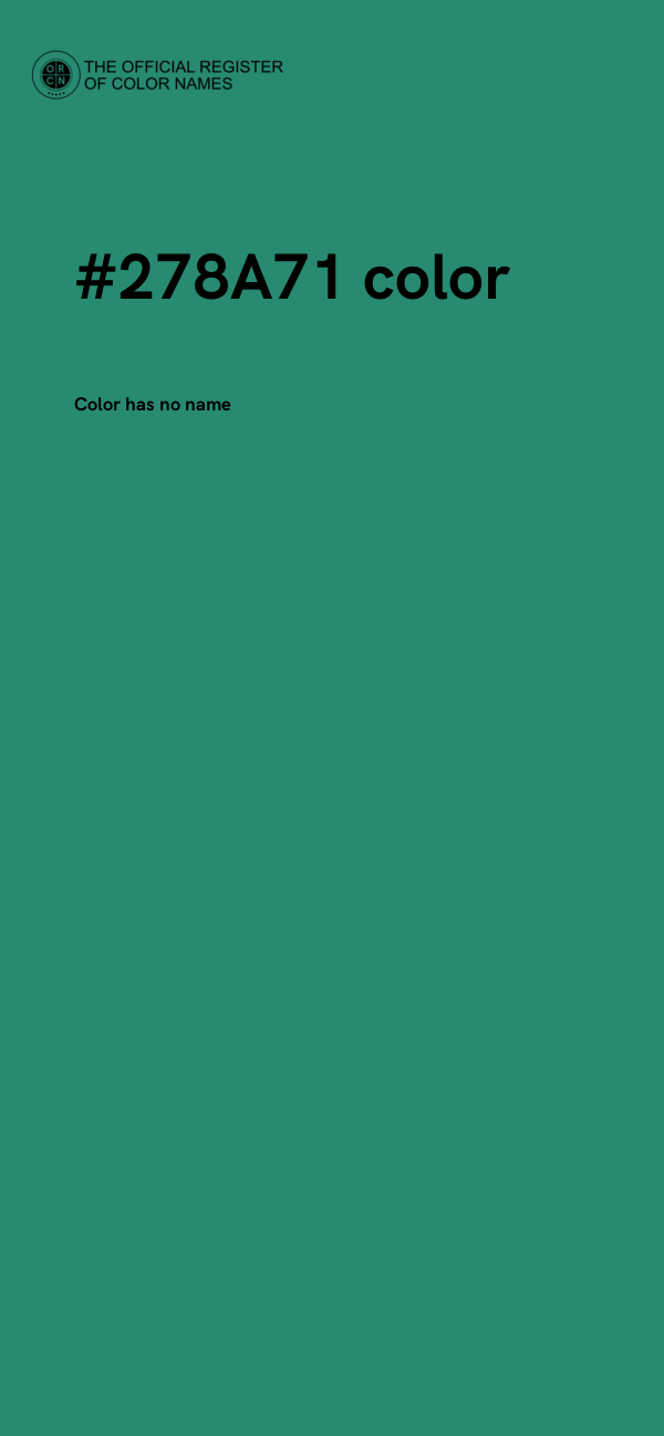 #278A71 color image