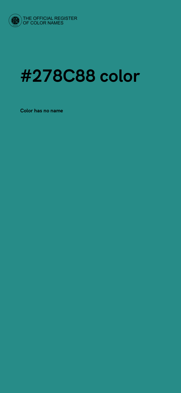 #278C88 color image