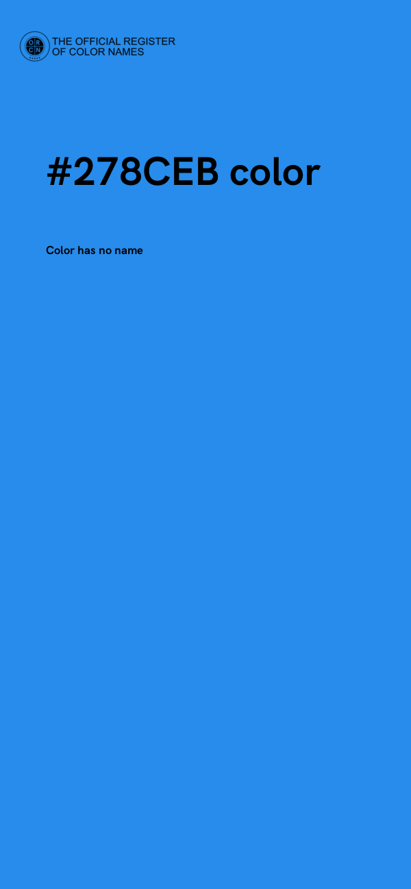 #278CEB color image