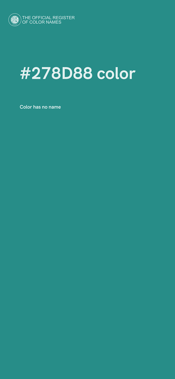 #278D88 color image