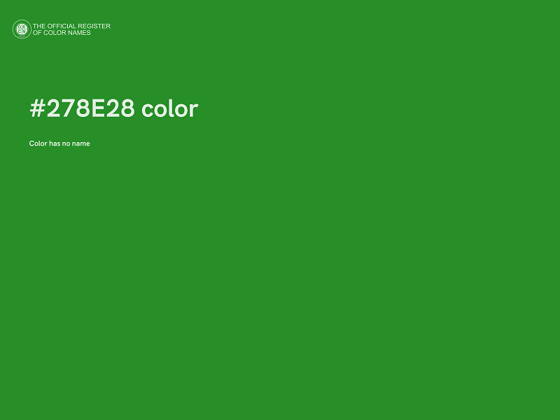 #278E28 color image