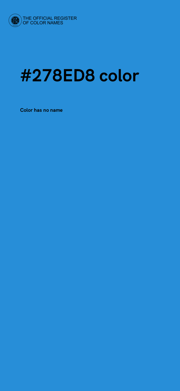 #278ED8 color image