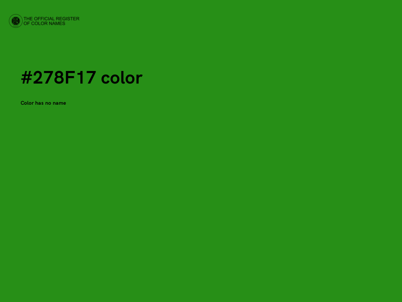 #278F17 color image