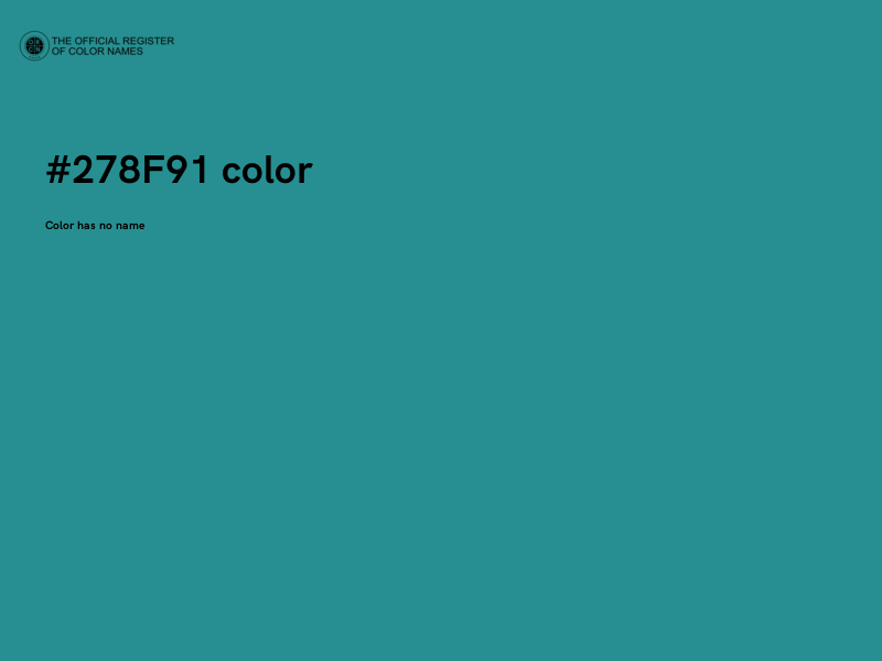 #278F91 color image