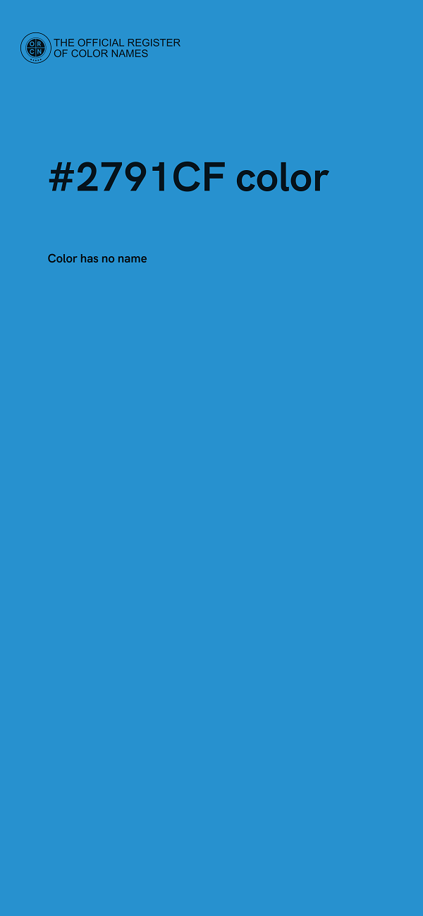 #2791CF color image