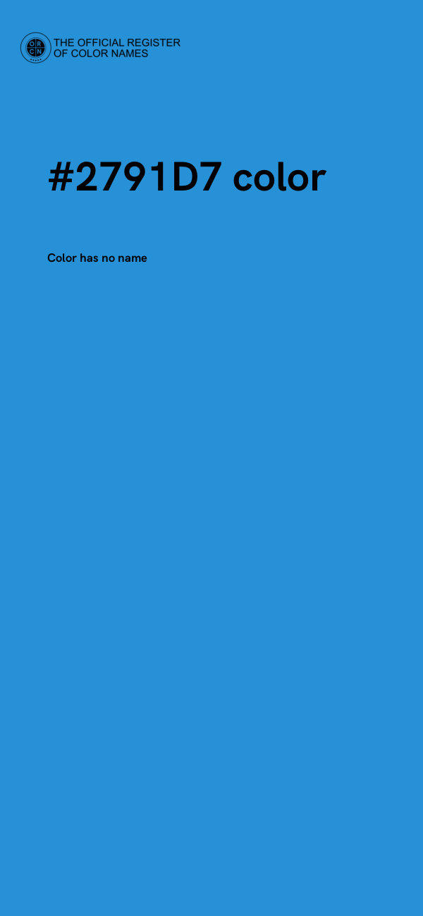 #2791D7 color image