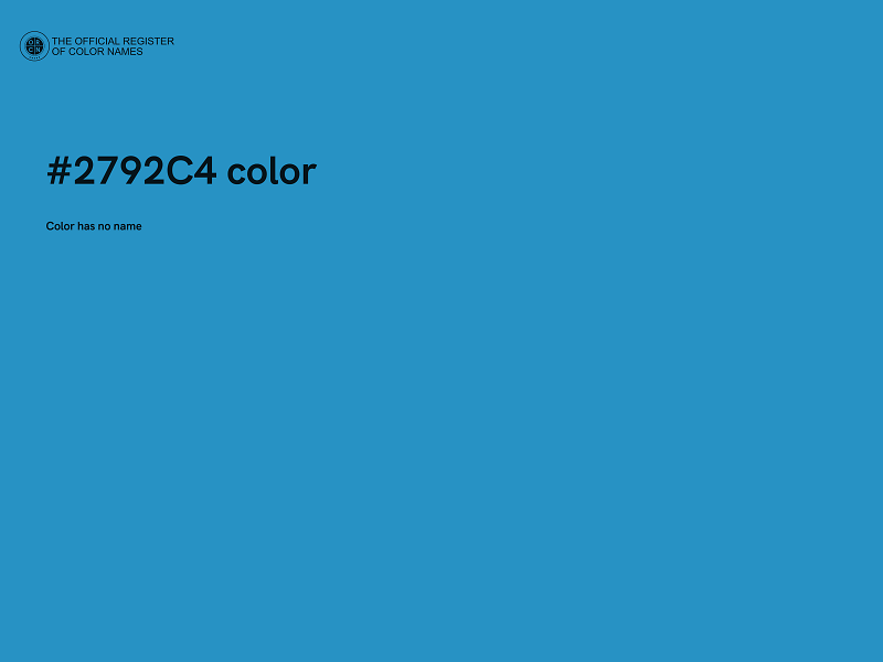 #2792C4 color image