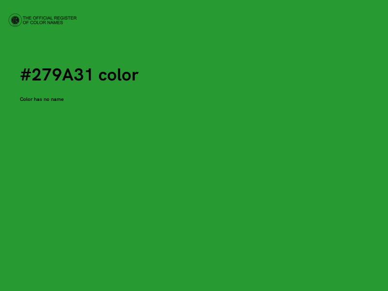 #279A31 color image