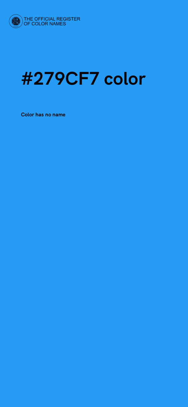 #279CF7 color image