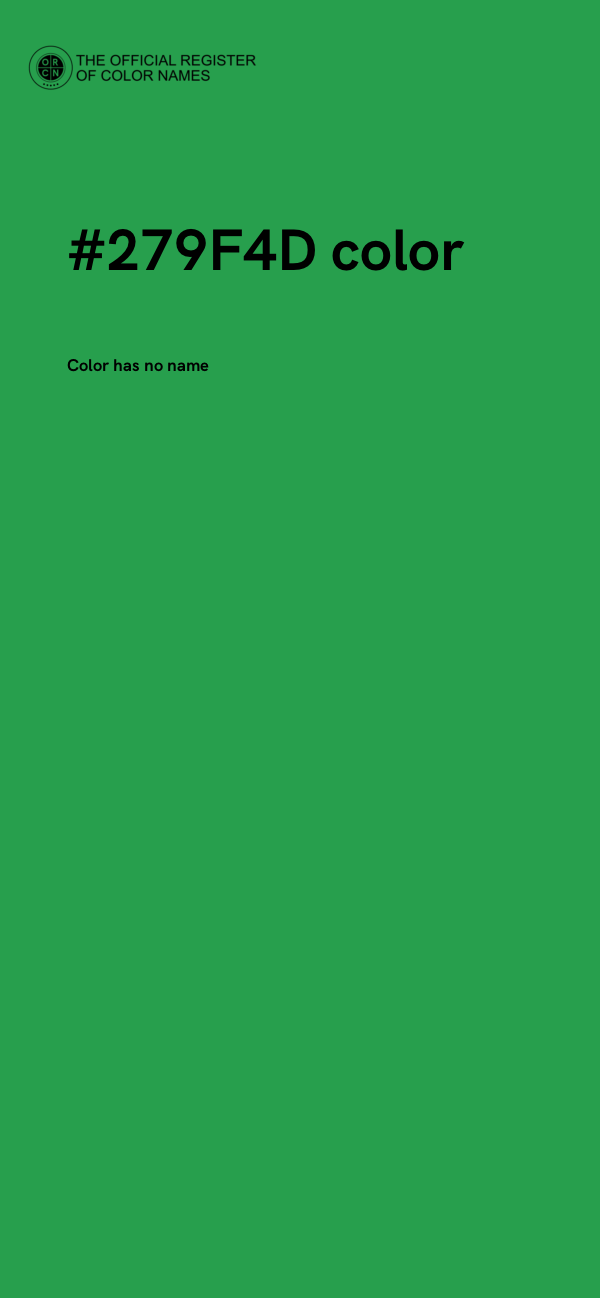#279F4D color image