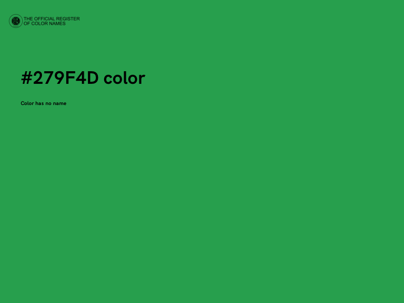 #279F4D color image