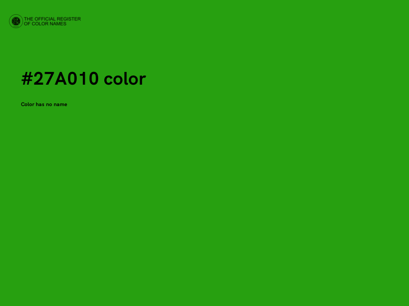 #27A010 color image