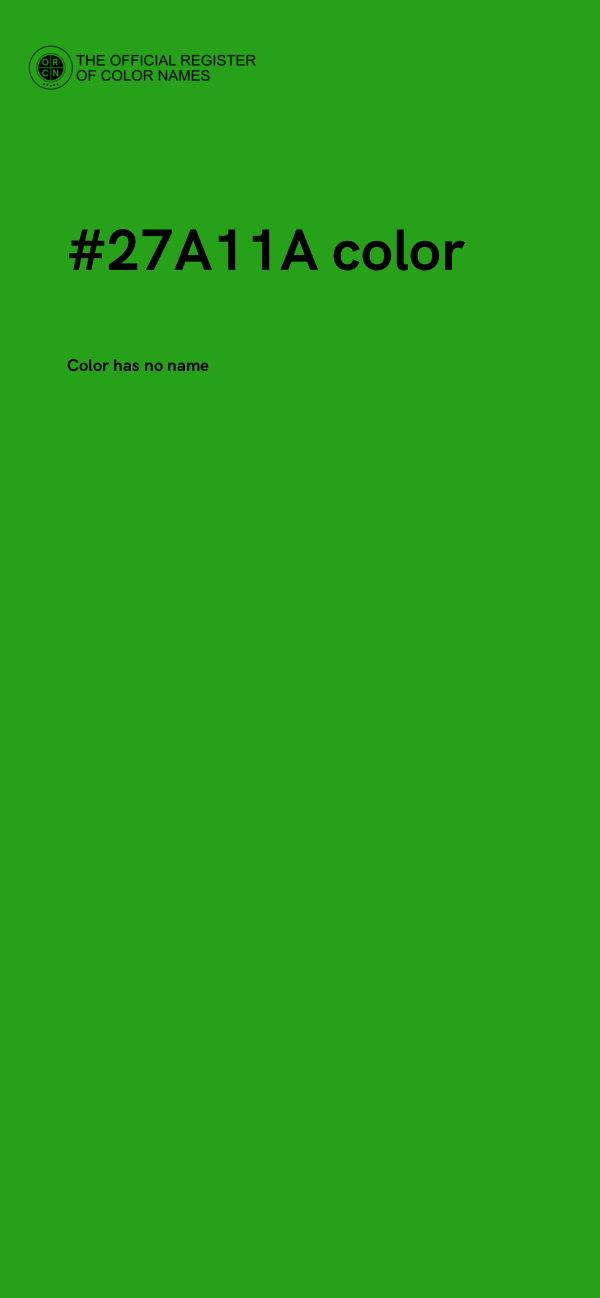 #27A11A color image