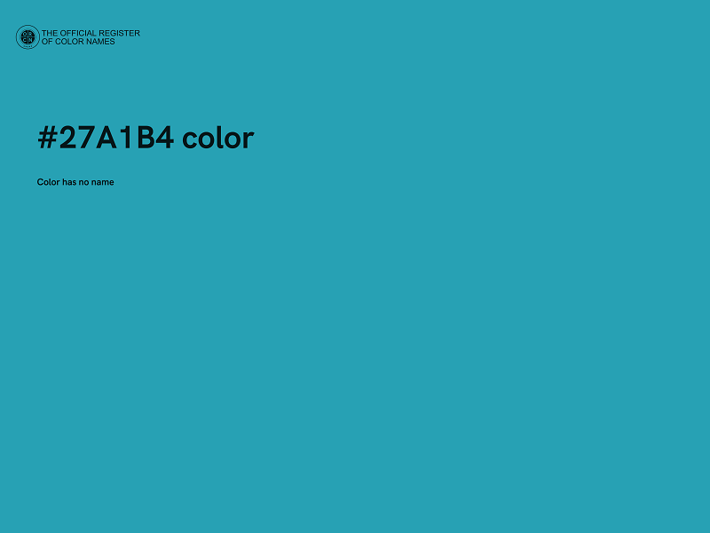 #27A1B4 color image