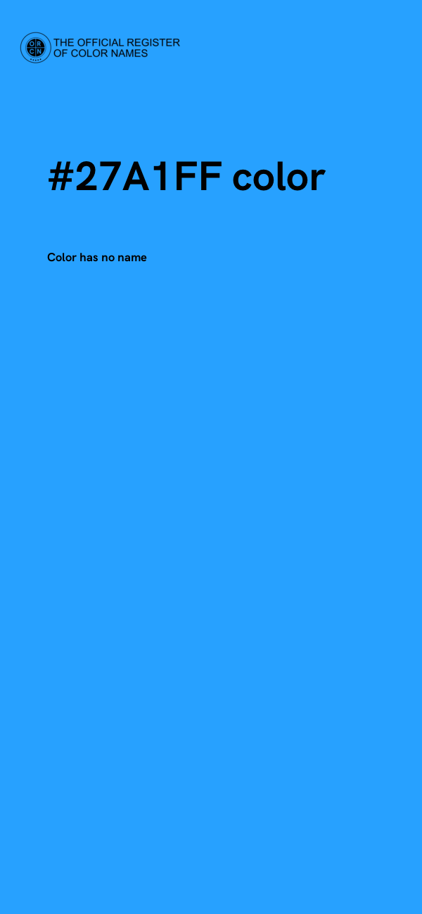 #27A1FF color image