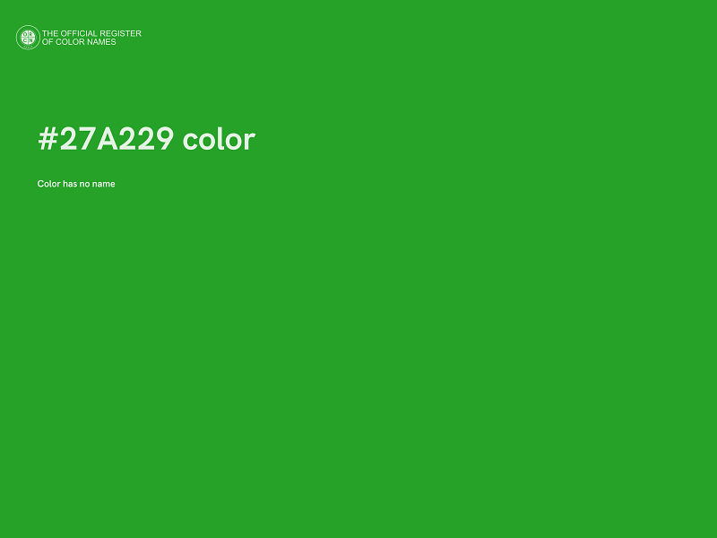 #27A229 color image