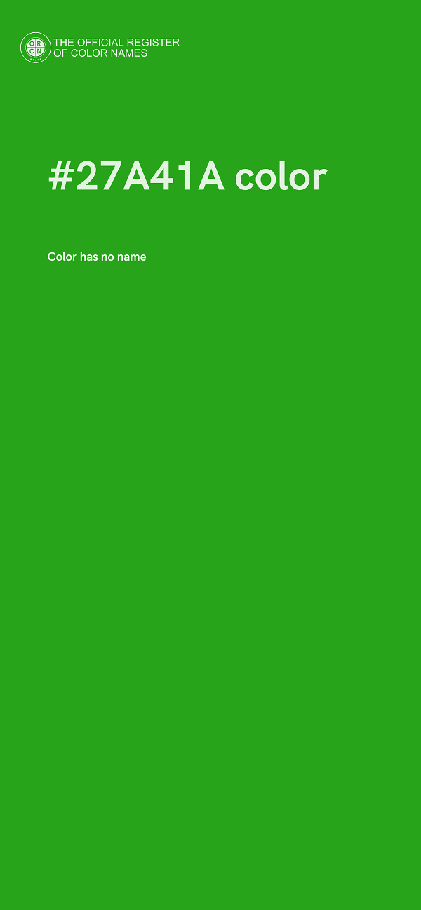 #27A41A color image