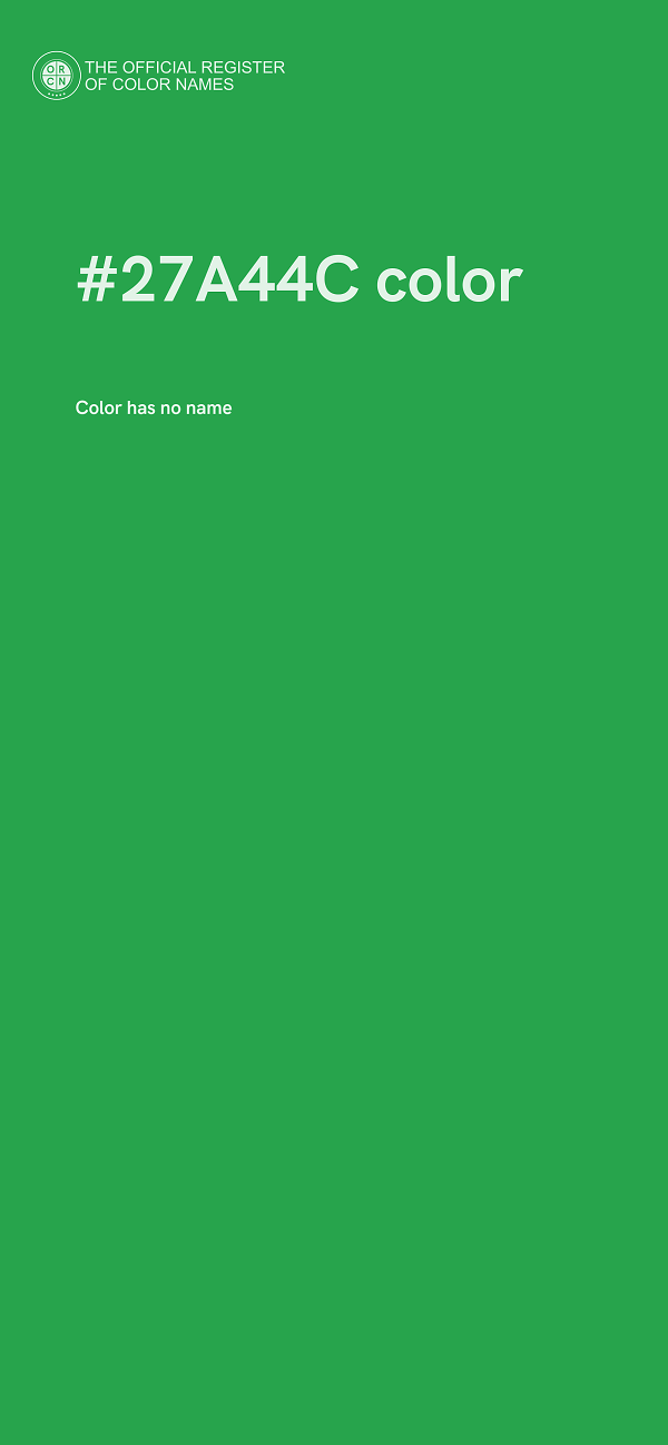 #27A44C color image