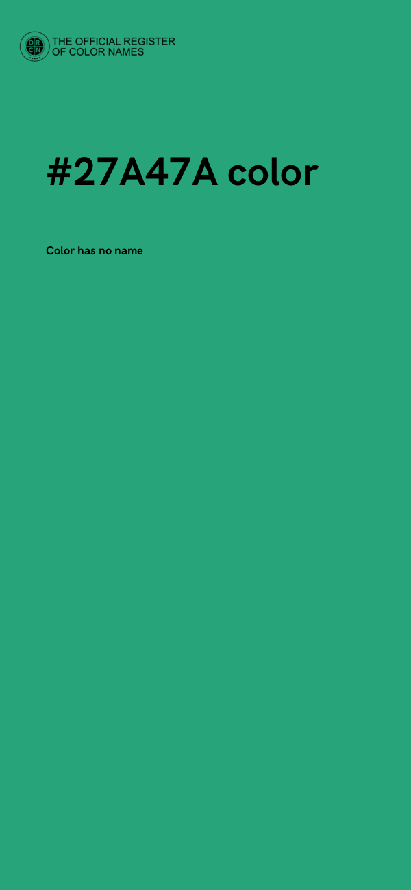 #27A47A color image