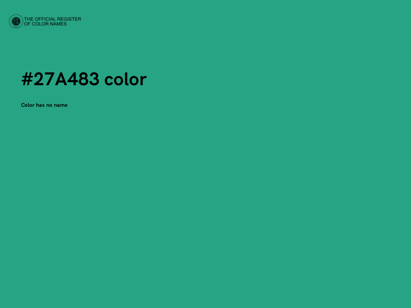 #27A483 color image