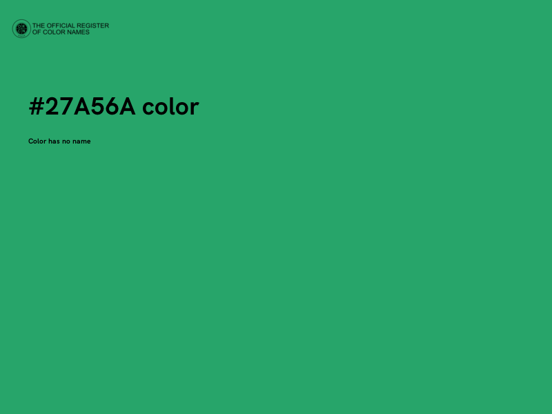 #27A56A color image