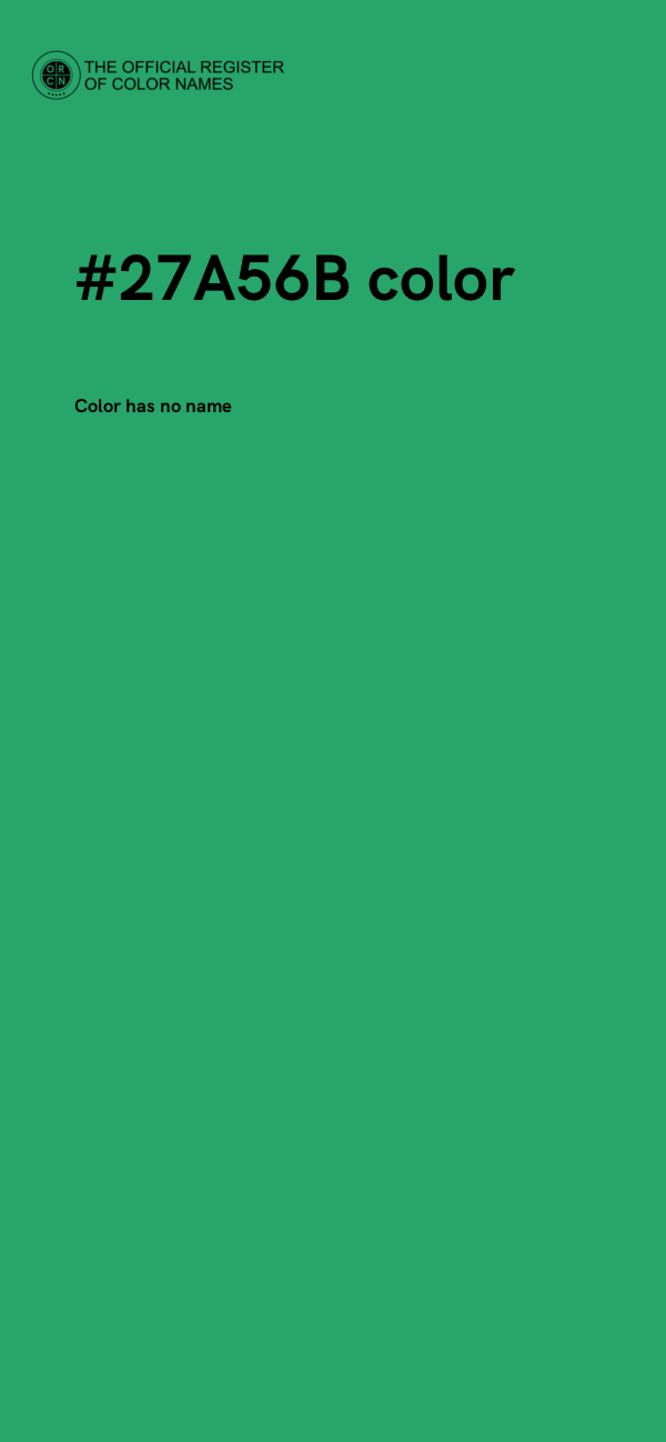 #27A56B color image